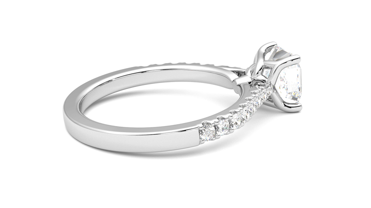 Taylor & Hart Splendor Asscher Engagement Ring 360 degree image 11
