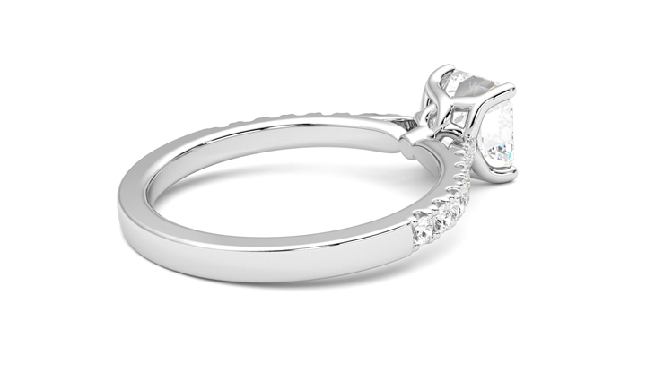 Taylor & Hart Splendor Asscher Engagement Ring 360 degree image 12