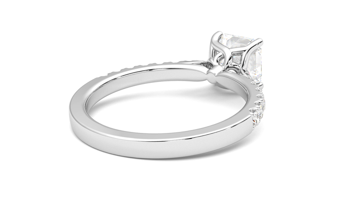 Taylor & Hart Splendor Asscher Engagement Ring 360 degree image 13