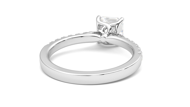 Taylor & Hart Splendor Asscher Engagement Ring 360 degree image 14