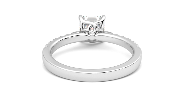 Taylor & Hart Splendor Asscher Engagement Ring 360 degree image 15
