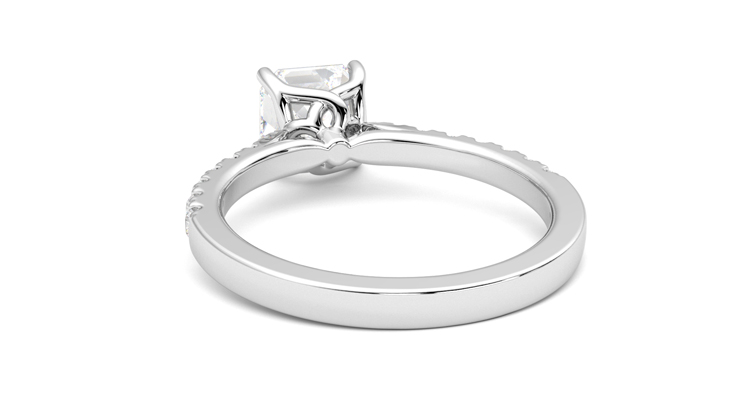 Taylor & Hart Splendor Asscher Engagement Ring 360 degree image 16