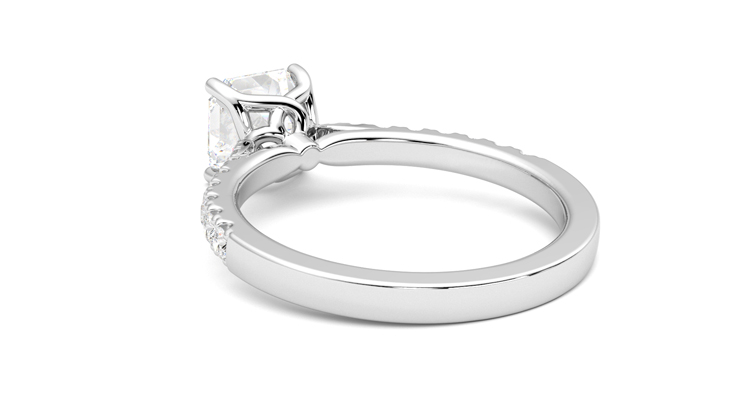 Taylor & Hart Splendor Asscher Engagement Ring 360 degree image 17