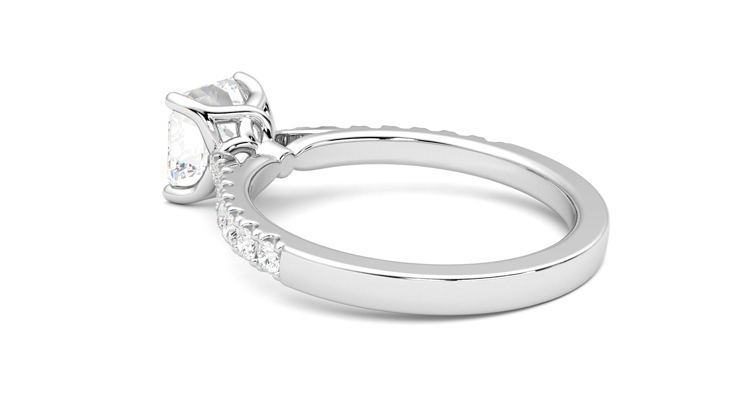 Taylor & Hart Splendor Asscher Engagement Ring 360 degree image 18