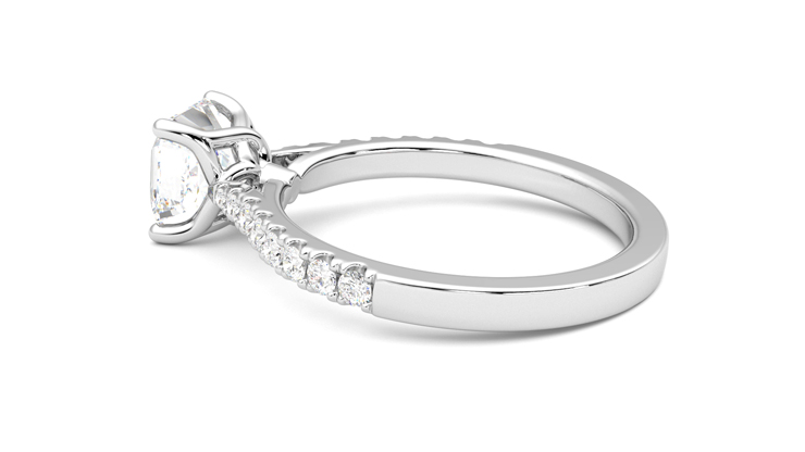 Taylor & Hart Splendor Asscher Engagement Ring 360 degree image 19