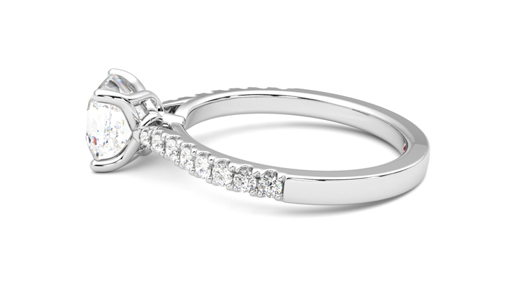 Taylor & Hart Splendor Asscher Engagement Ring 360 degree image 20