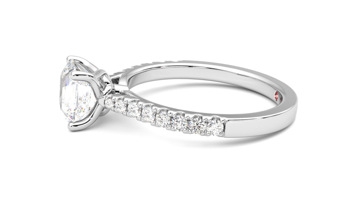 Taylor & Hart Splendor Asscher Engagement Ring 360 degree image 21