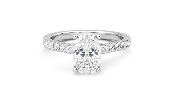 Taylor & Hart Splendor Oval Engagement Ring 360 degree image 0