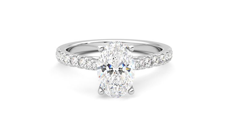 Taylor & Hart Splendor Oval Engagement Ring 360 degree image 1