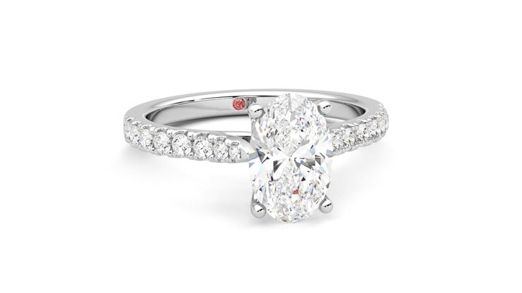 Taylor & Hart Splendor Oval Engagement Ring 360 degree image 3