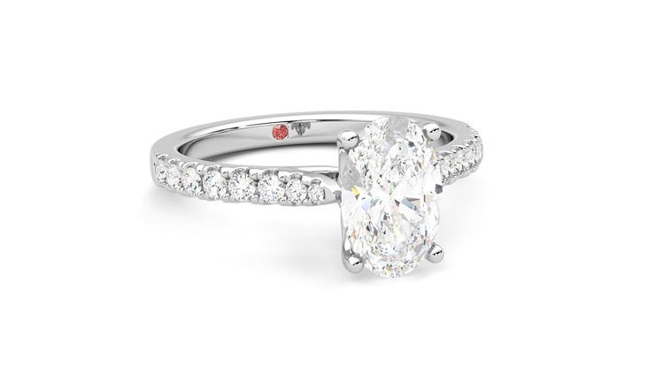 Taylor & Hart Splendor Oval Engagement Ring 360 degree image 4