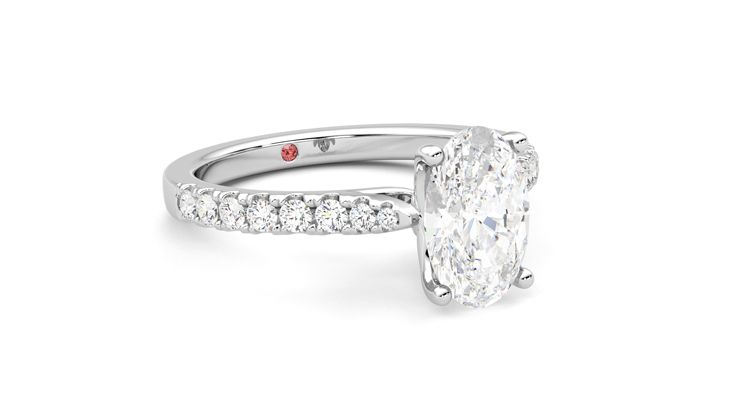 Taylor & Hart Splendor Oval Engagement Ring 360 degree image 5
