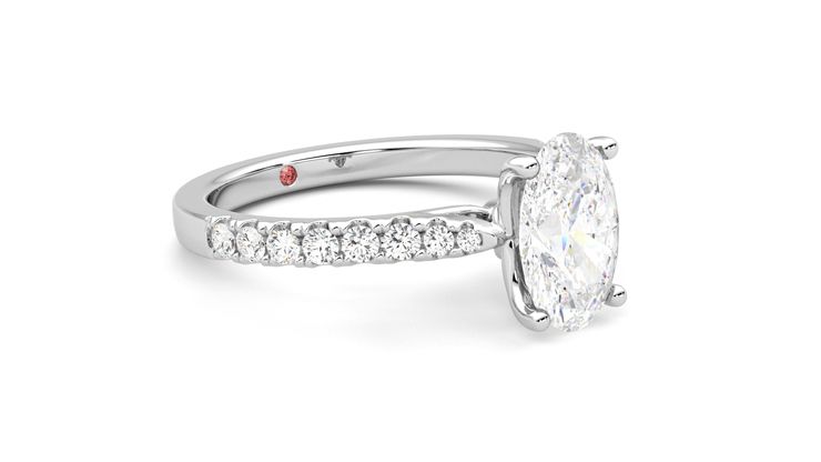 Taylor & Hart Splendor Oval Engagement Ring 360 degree image 6