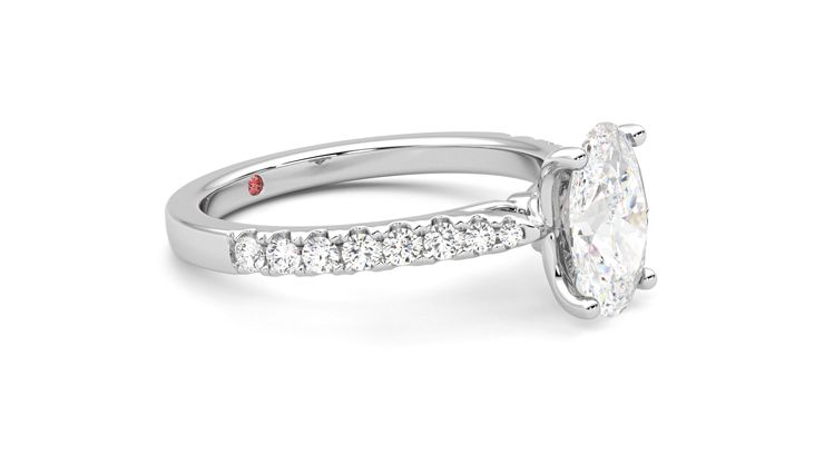 Taylor & Hart Splendor Oval Engagement Ring 360 degree image 7