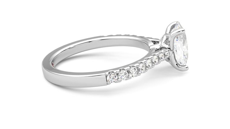 Taylor & Hart Splendor Oval Engagement Ring 360 degree image 10