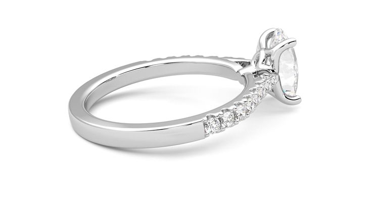 Taylor & Hart Splendor Oval Engagement Ring 360 degree image 11