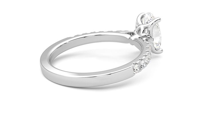 Taylor & Hart Splendor Oval Engagement Ring 360 degree image 12