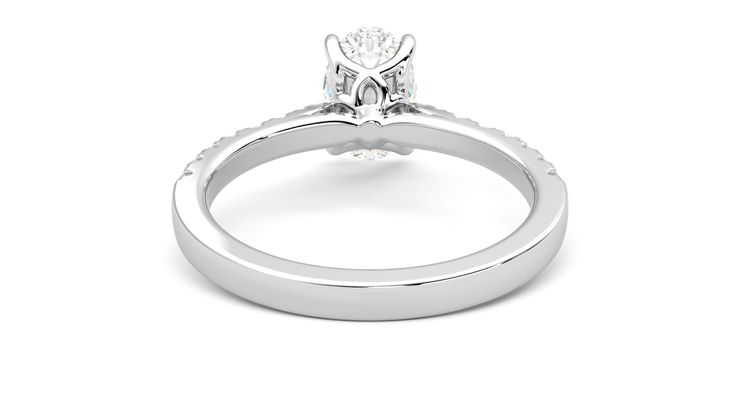Taylor & Hart Splendor Oval Engagement Ring 360 degree image 15