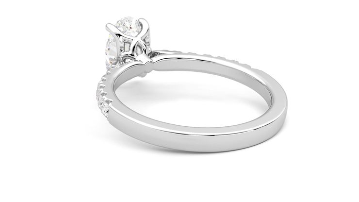 Taylor & Hart Splendor Oval Engagement Ring 360 degree image 17