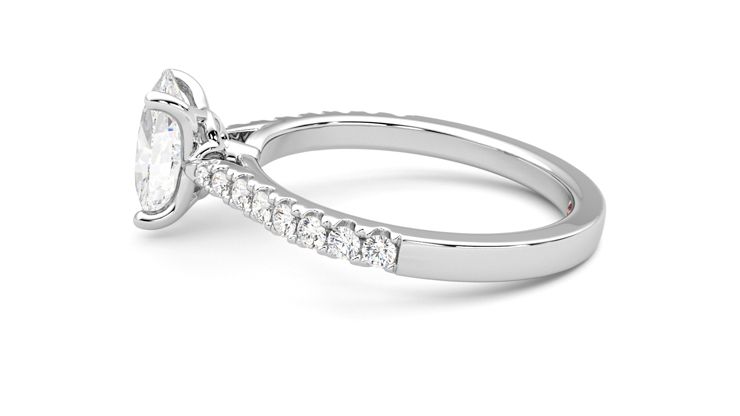 Taylor & Hart Splendor Oval Engagement Ring 360 degree image 20