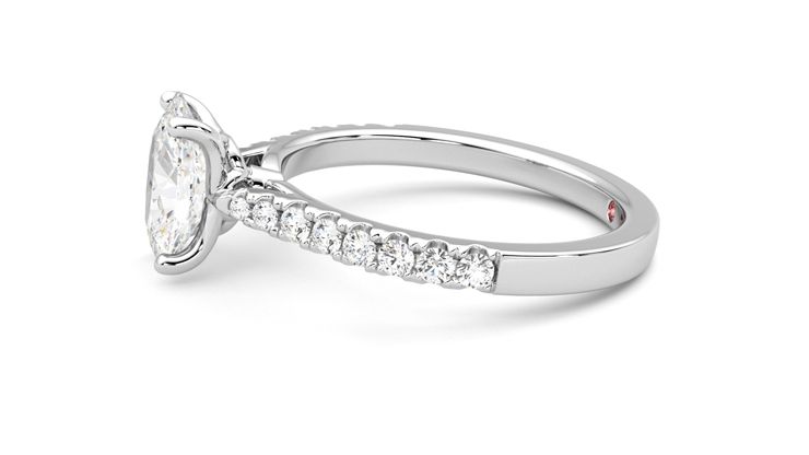 Taylor & Hart Splendor Oval Engagement Ring 360 degree image 21