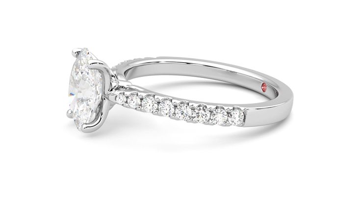 Taylor & Hart Splendor Oval Engagement Ring 360 degree image 22
