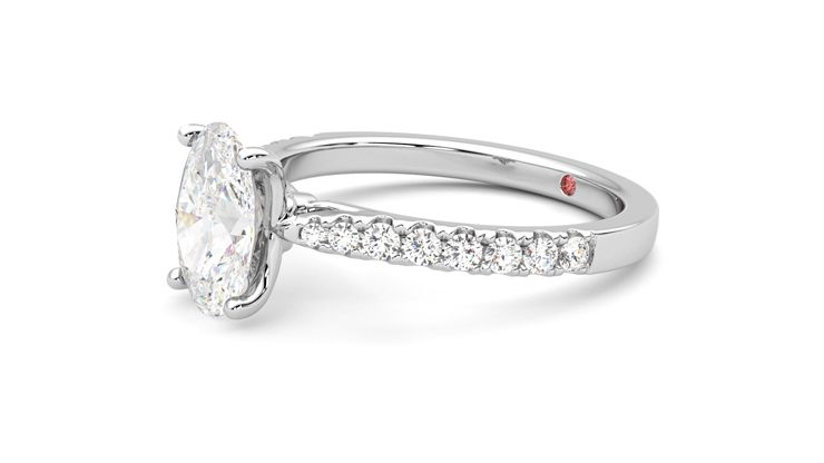 Taylor & Hart Splendor Oval Engagement Ring 360 degree image 23