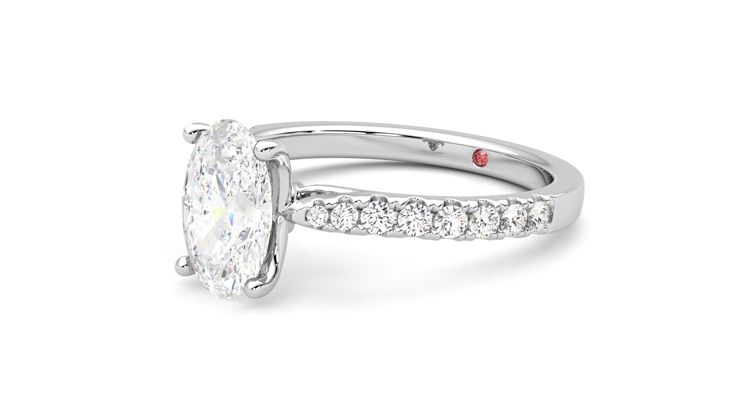 Taylor & Hart Splendor Oval Engagement Ring 360 degree image 24