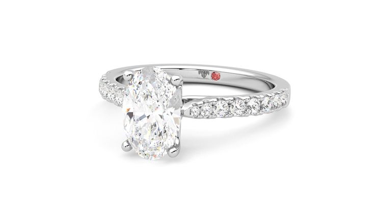 Taylor & Hart Splendor Oval Engagement Ring 360 degree image 26