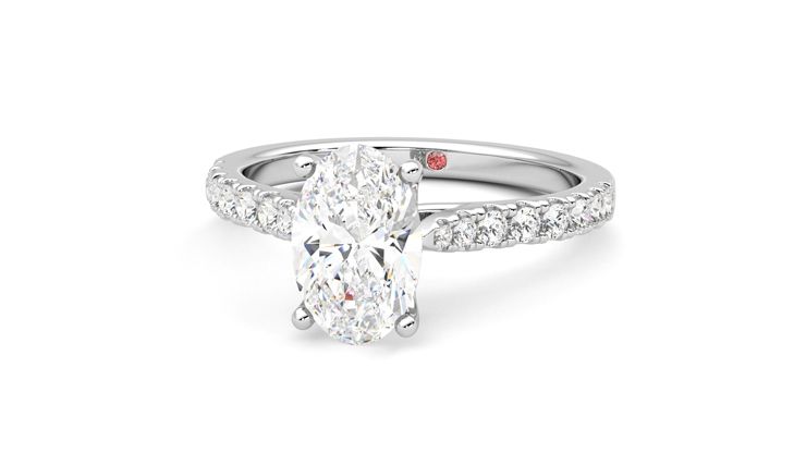 Taylor & Hart Splendor Oval Engagement Ring 360 degree image 27