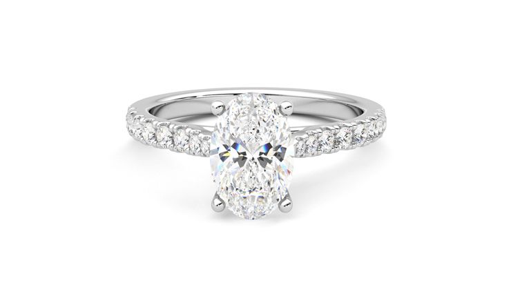 Taylor & Hart Splendor Oval Engagement Ring 360 degree image 29