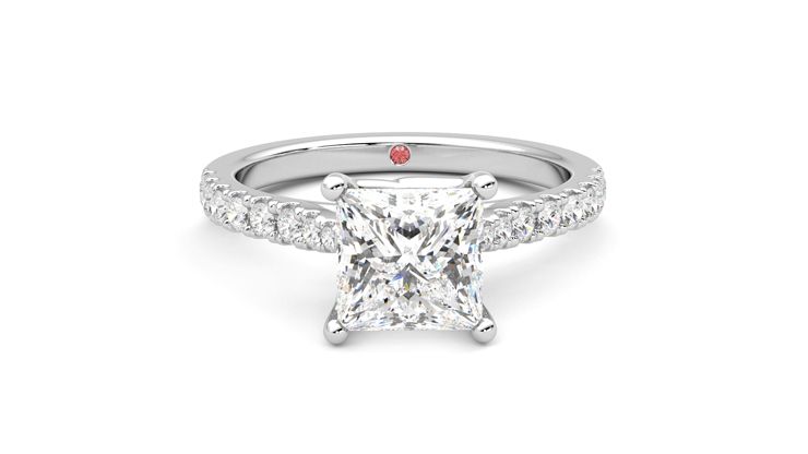 Taylor & Hart Splendor Princess Engagement Ring 360 degree image 1