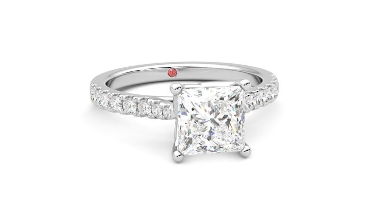 Taylor & Hart Splendor Princess Engagement Ring 360 degree image 3