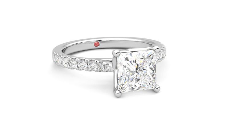 Taylor & Hart Splendor Princess Engagement Ring 360 degree image 4