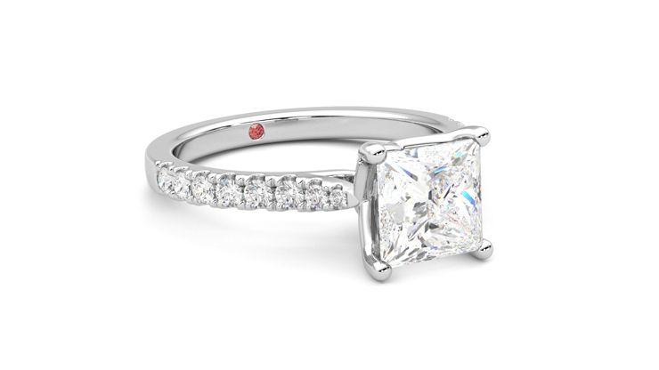 Taylor & Hart Splendor Princess Engagement Ring 360 degree image 5