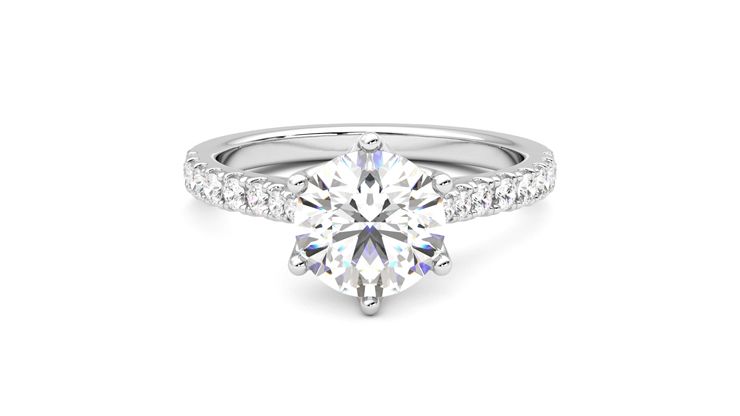 Taylor & Hart Splendor Round Engagement Ring 360 degree image 0