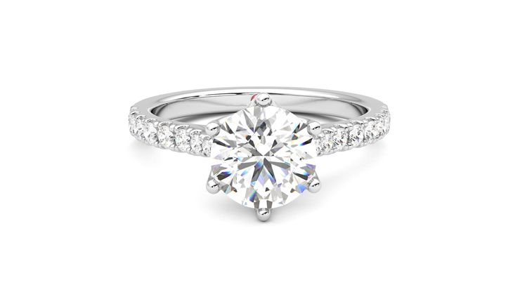 Taylor & Hart Splendor Round Engagement Ring 360 degree image 1