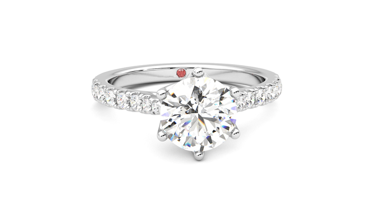 Taylor & Hart Splendor Round Engagement Ring 360 degree image 2