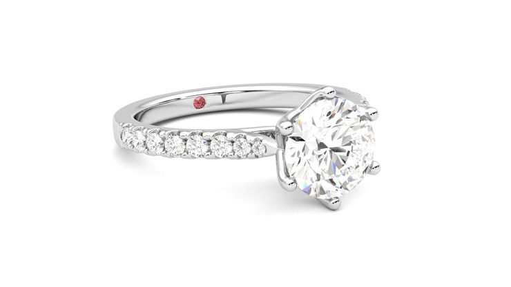 Taylor & Hart Splendor Round Engagement Ring 360 degree image 5