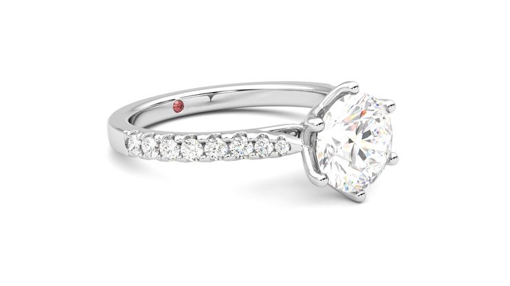 Taylor & Hart Splendor Round Engagement Ring 360 degree image 6