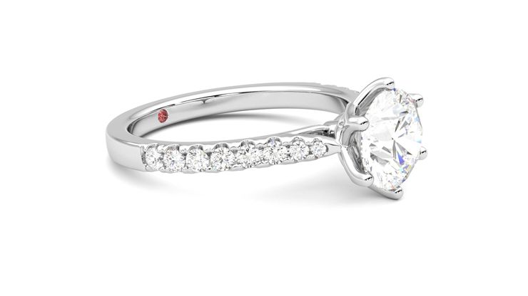 Taylor & Hart Splendor Round Engagement Ring 360 degree image 7