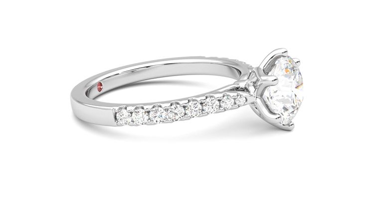 Taylor & Hart Splendor Round Engagement Ring 360 degree image 8