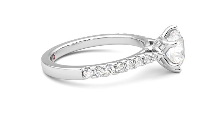 Taylor & Hart Splendor Round Engagement Ring 360 degree image 9