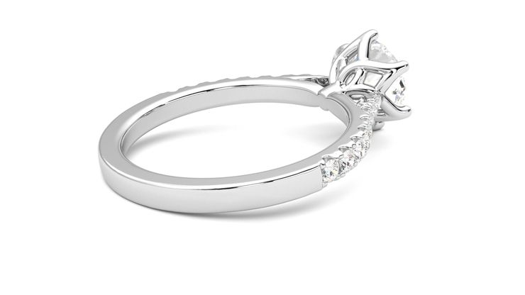 Taylor & Hart Splendor Round Engagement Ring 360 degree image 12