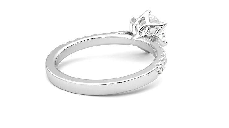 Taylor & Hart Splendor Round Engagement Ring 360 degree image 13