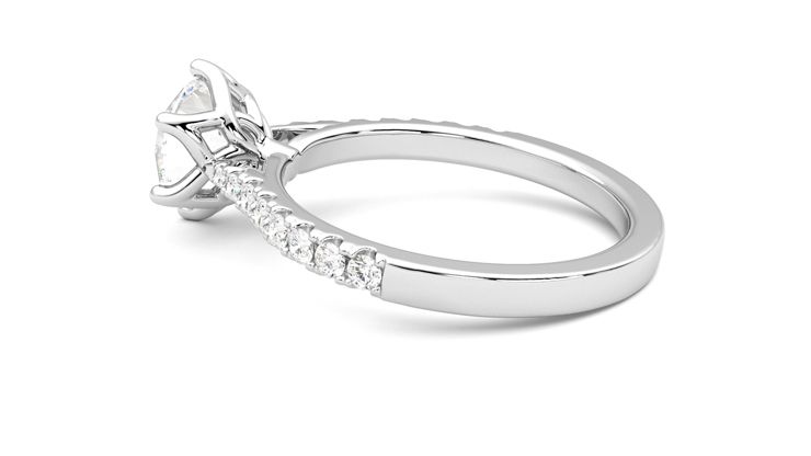 Taylor & Hart Splendor Round Engagement Ring 360 degree image 19