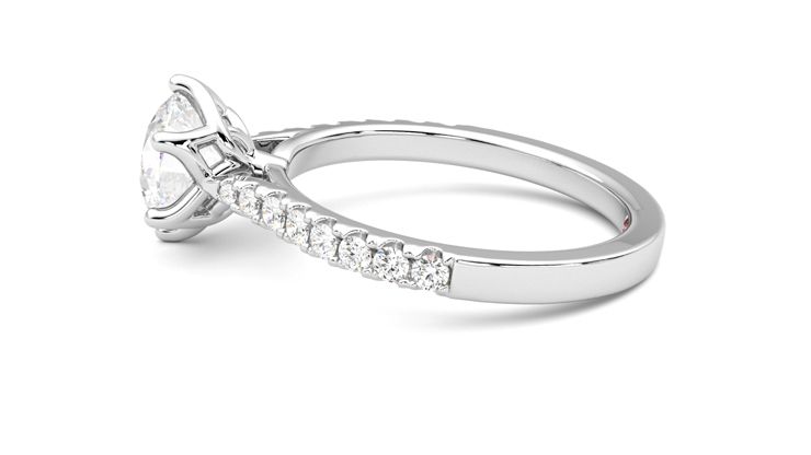 Taylor & Hart Splendor Round Engagement Ring 360 degree image 20