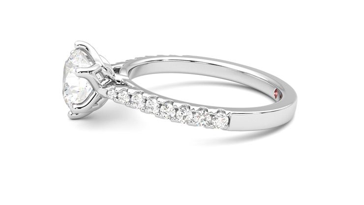 Taylor & Hart Splendor Round Engagement Ring 360 degree image 21