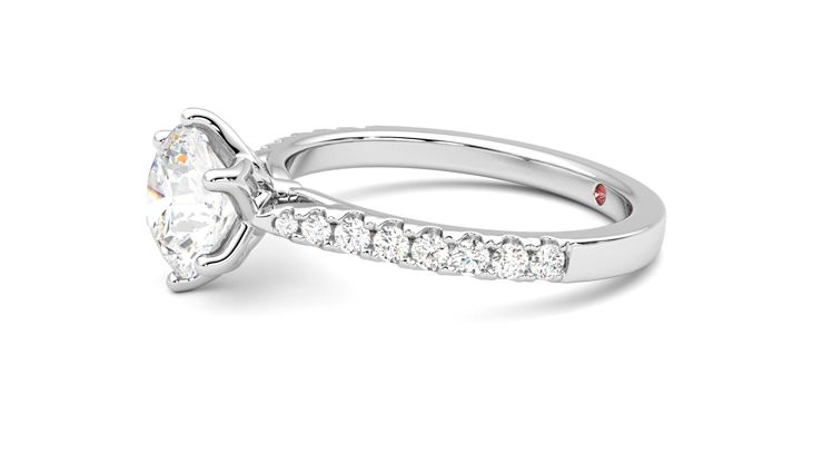 Taylor & Hart Splendor Round Engagement Ring 360 degree image 22