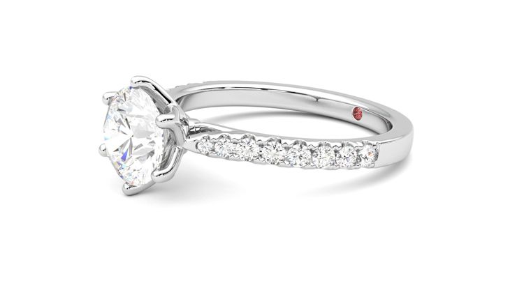 Taylor & Hart Splendor Round Engagement Ring 360 degree image 23